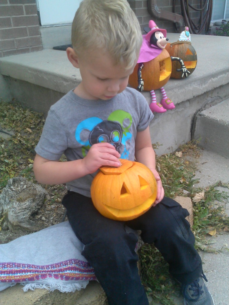 finished pumpkin for Ezra